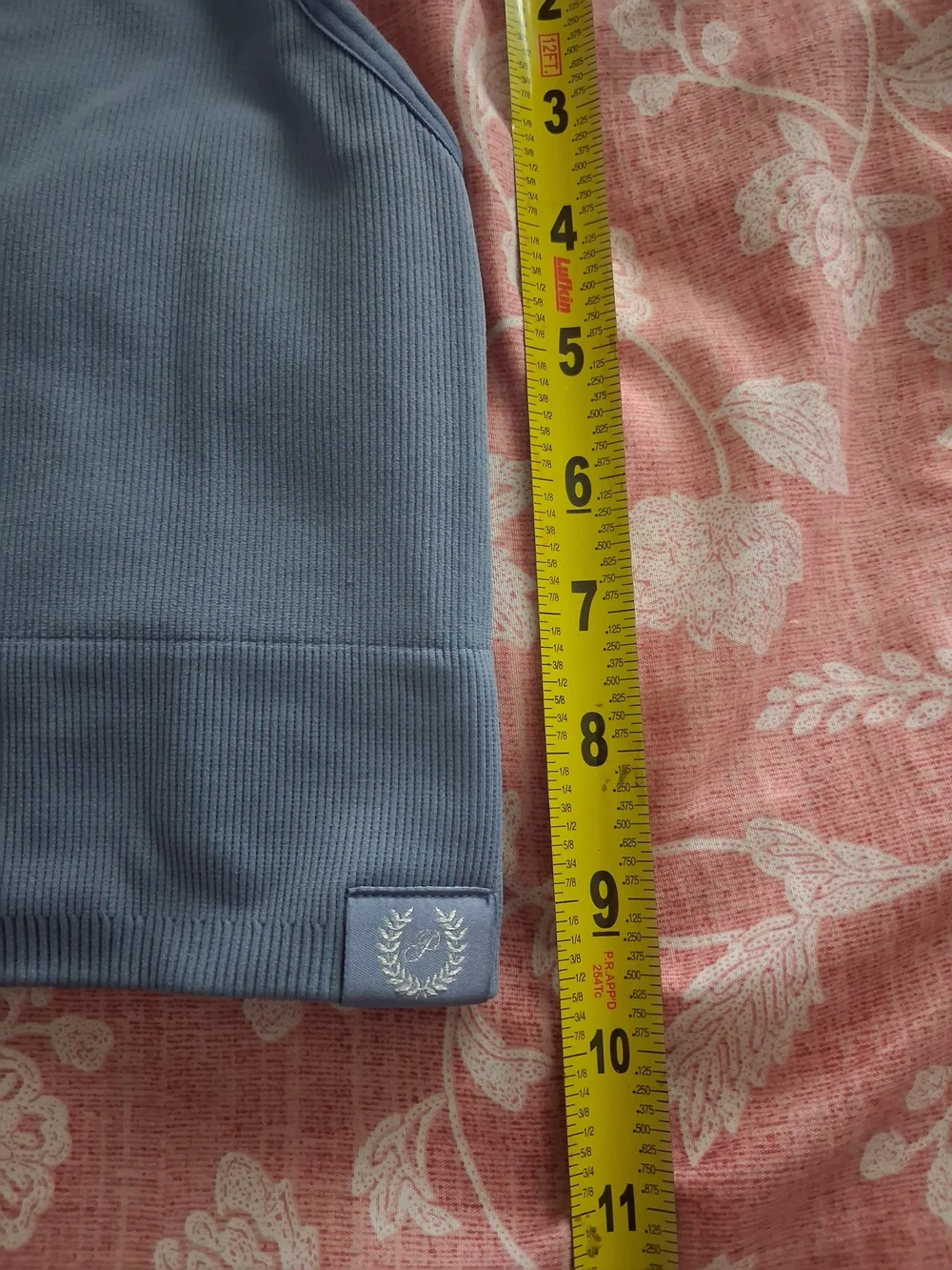 PINK Victoria's Secret Seamless Ribbed Bralette Crop Top - Dusty Blue